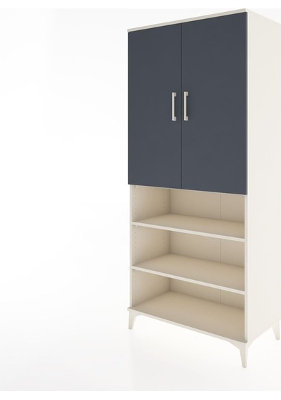 Hyperion Dolap 4 Raflı 2 Kapaklı Tek Askılı 88x44x195 Aytaşı-... Aytaşı