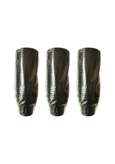 Omeyva Renkli Sert Mika Plastik Kristal Bardak - Siyah - 6 Oz / 180 Cc - 75 Adet