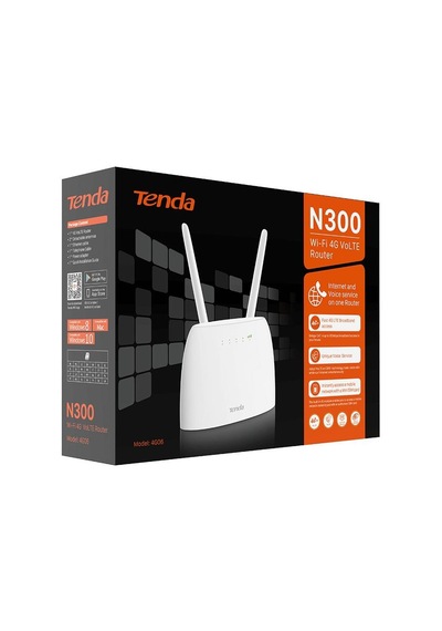 Tenda 4g06 300mbps 2port 2 Anten 4g Lte Indoor Sım Kart Girişli Router-192517