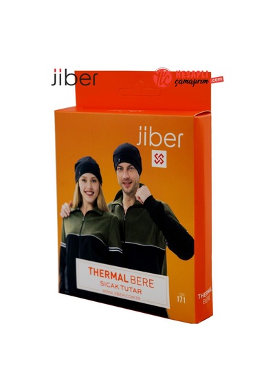 Jiber Unisex Sıcak Tutan Terletmez Yumuşak Boyunluk Olabilen Termal Kumaş Bere Siyah