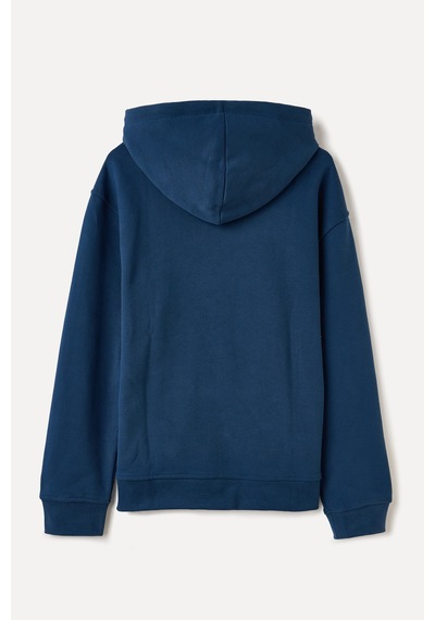 Mudo Erkek Erkek İndigo Kapüşonlu Kanguru Cepli Oversize Sweatshirt 1264811 Indigo
