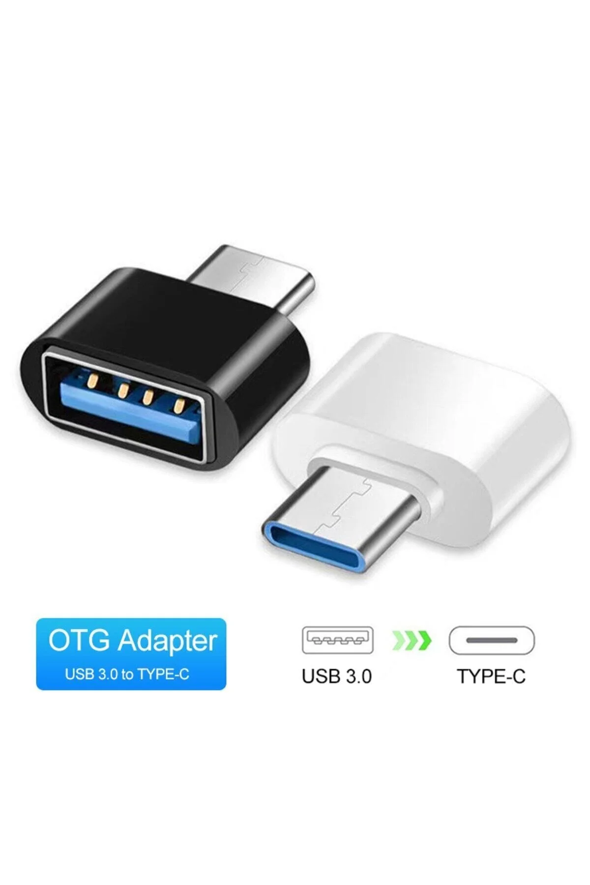 Yeni 2026 Usb Dişi To Type-c Erkek Dönüştürücü Otg Çevirici Dönüştürücü Adaptör Siyah
