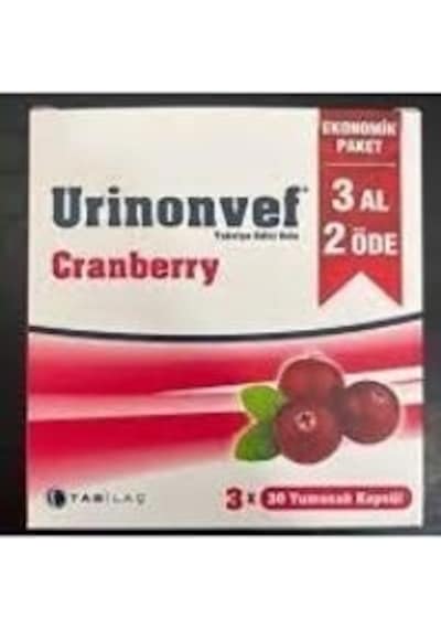 Urinonvef Cranberry 3x30 Kapsül Urinonvef Cranberry 3x30 Kapsül