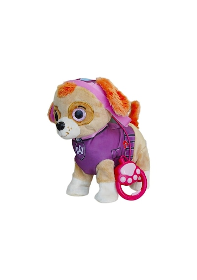 Paw Patrol Köpek Yürüyen, Havlayan Müzikli Tasmalı Kumandalı Peluş Oyuncak Paw Patrol Peluş Köpek, Paw Petrol Oyuncak Pembe