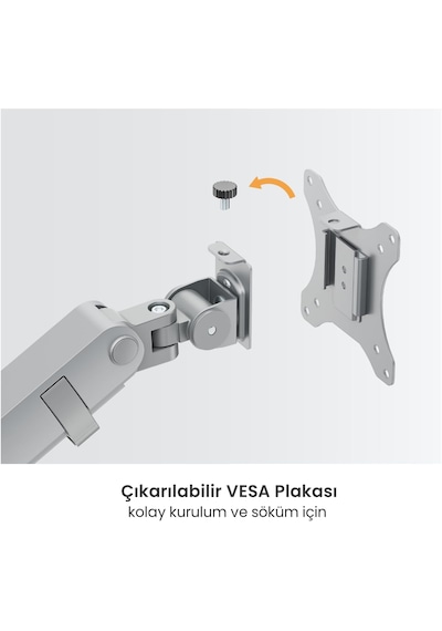 Monitör Tutucu, 17''-35'' Ekranlar İçin, 12kg Taşıma Kapasiteli, Monitör Tutucu, 17''-35'' Ekranlar İçin, 12kg Taşıma Kapasiteli,