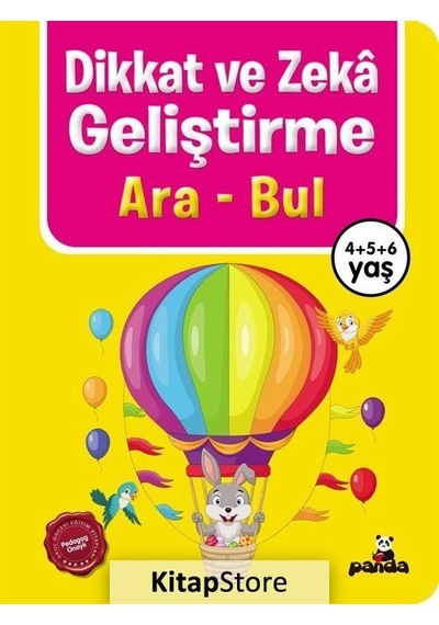 Dikkat ve Zeka Geliştirme - Ara Bul 4 - 5 +6 Yaş- Panda