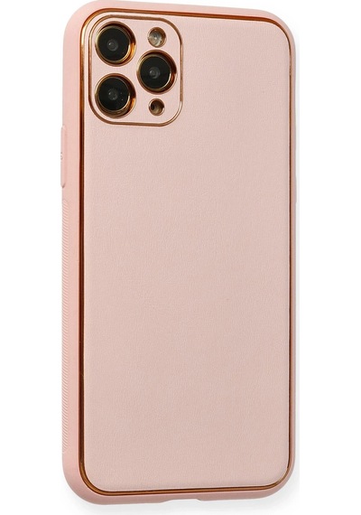 Newface - 841 - iPhone Uyumlu 11 Pro Kılıf Coco Deri Silikon Kapak - Novapazr - - Pembe