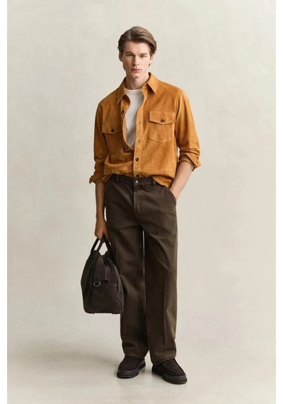 Gant Erkek Kahverengi Relaxed Fit Süet Gömlek-24714