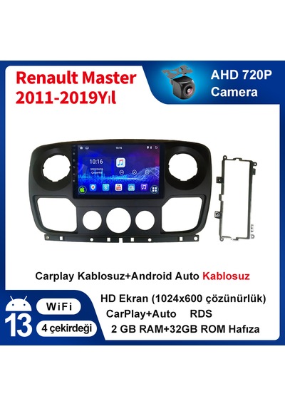 Renault Master 2011-2019yıl 2gb Ram 32gb Rom Multimedya Carplay 9"