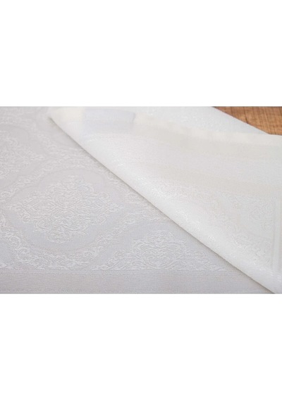 Roma Jakar Polyester Kumaş Krem Runner 45x150 Cm 1414 Krem