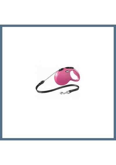 Buradabulabilirsin New Classic Otomatik İp Köpek Gezdirme Tasması Medium 8 Mt Pembe Bbz