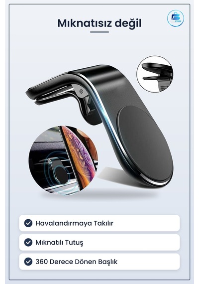 Oto Araç İçi Havalandırma Izgarasına Takılabilir Mıknatıslı Telef