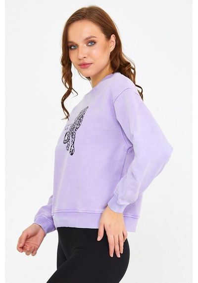 Brz Collection Parça Boyalı Kadın Sweatshirt