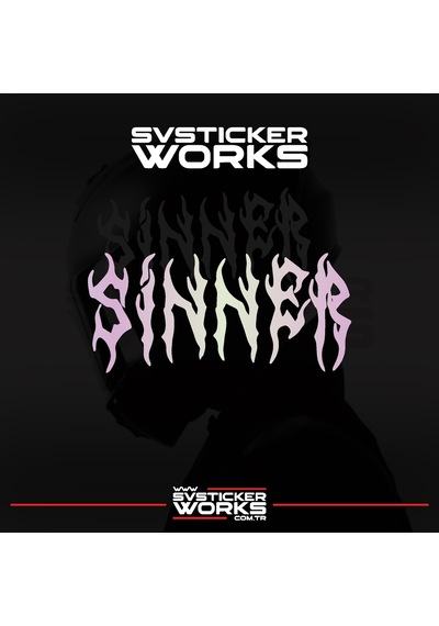 Sinner Kask Sticker Tüm Kasklar Uyumlu Tek Yön 1 Adet Hologram