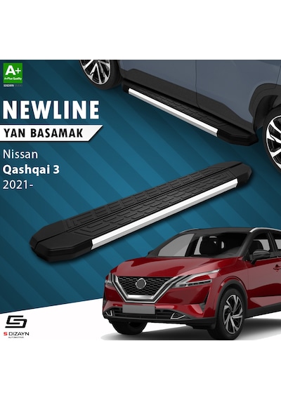 S-Dizayn Nissan Qashqai 3 NewLine Krom Yan Basamak 179 Cm 2021 Üz