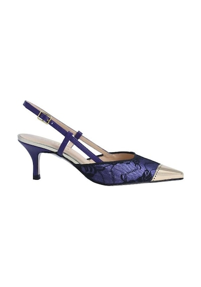 Poletto Hakiki Deri /tekstil Mor-altın Ayakkabı Stiletto 9841 59-2508 Mor-altın Mor - Altın