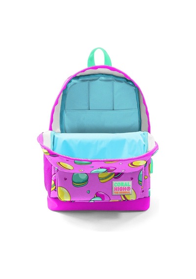 Coral High Okul Çantası Ve Beslenme Çantası Seti - Kız Çocuk Pembe Makaron - Usb Soketli