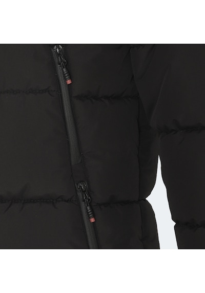 Slazenger GAFAR Büyük Beden Erkek Kapüşonlu Şişme Siyah Mont & Kaban