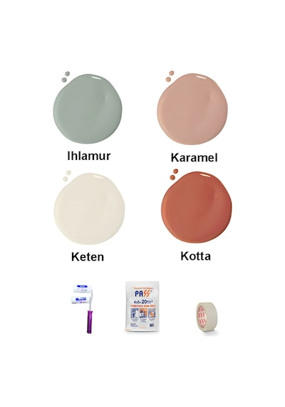 Bi Boya Geometrik Duvar Boyama Seti 4 - 1 L