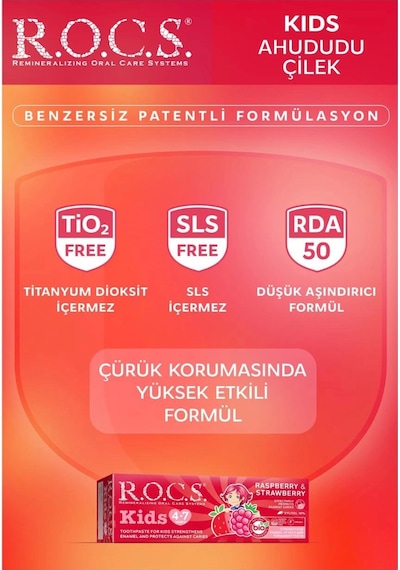 R.o.c.s. Kids 4-7 Yaş Ahududu Çilek Diş Macunu 35ml