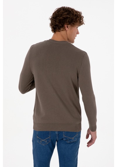 U.s. Polo Assn. Erkek Vizon Hırka Triko 50313721-vr052 Vizon