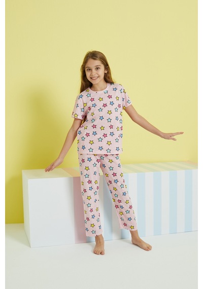 Siyah İnci Örme Pijama Takım 24107071 Çok Renkli