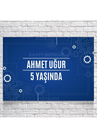 Mühendis Temalı Doğum Günü Afişi 35x50 Cm