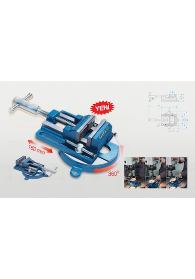 Kanca Drıllo Döner Tip Matkap Mengene 100 MM