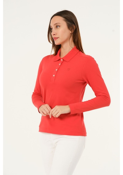 Msw Kadın Uzun Kollu Regular Fit Polo Yaka T-shirt Yavru Ağzı Msw Kadın Uzun Kollu Regular Fit Polo Yaka T-shirt Yavru Ağzı