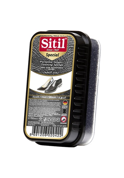 4 Adet Sitil Parlatıcı Sünger Kutulu Siyah Çok Renkli