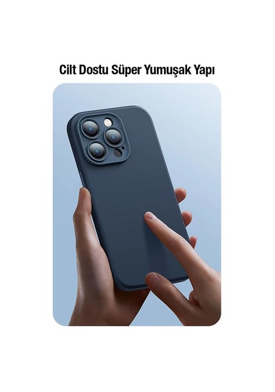 Baseus Kamera Korumalı Apple Uyumlu iPhone 14 6.1 Silikon Kılıf Ve Ful Kaplama Kırılmaz Ekran Koruyucu Seti