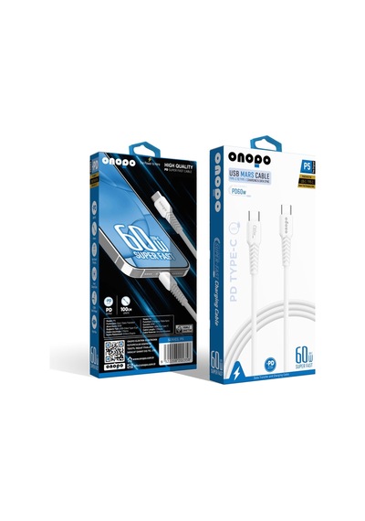 Onopo Android Uyumlu Type-c To Type-c Pd 25w Hızlı Şarj Ve Data Kablosu 100cm - P5 25w Hızlı Şarj 480mbps Veri Transferi 2 Yıl İthalatçı Garantisi