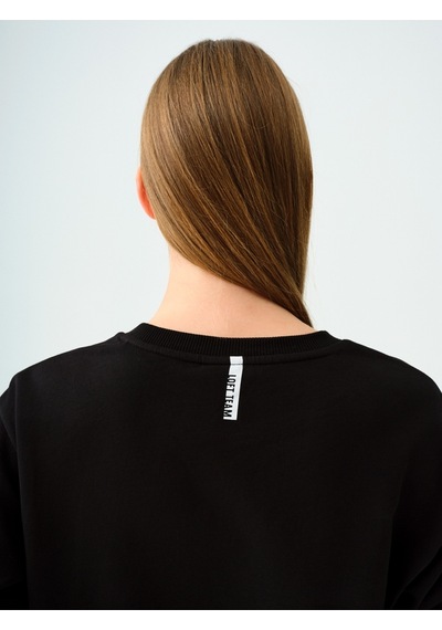 Regular Fit Kadın Sweatshirt Siyah