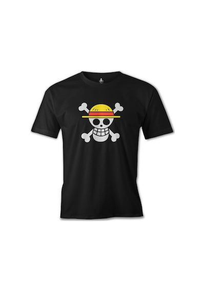 One Piece - Logo Siyah Erkek Tshirt