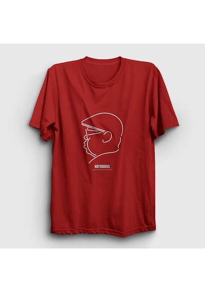Presmono Unisex Neon The Notorious Bıg T-shirt Kırmızı