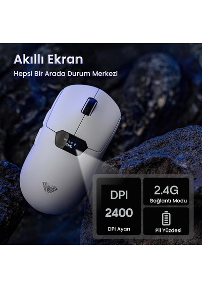Sc390 Paw3311 Sensör 20000 Dpı 1000hz Kablolu Ve Kablosuz Gaming Oyuncu Mouse Beyaz
