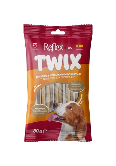 Plus Twix Tavuklu Ve Dana Etli Çiğneme Çubukları Yetişkin Köpek Ödülü 80 Gr