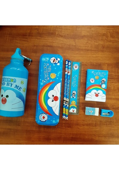Sanrio Doraemon Kırtasiye Seti Hediye Kutusu Okul Malzemeleri Kuromi Doraemon Kırtasiye Seti 8 Parça Mavi
