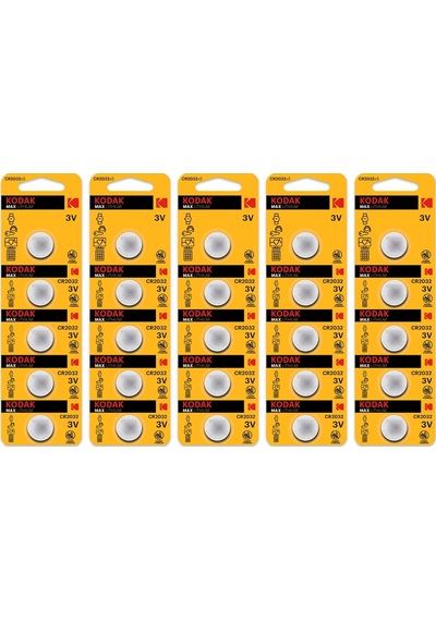 Kodak Max CR2032 Lityum Düğme Pil 5 x 5'li