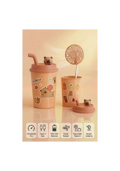 Lb Bardak Model Mini Ayıcıklı Fan