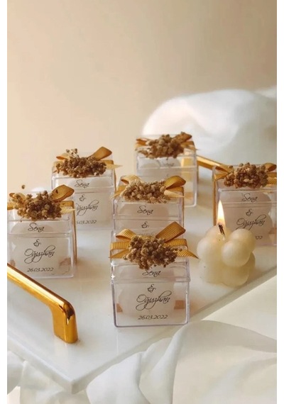 Bernami Biblo Pinterest Düğün/nişan/söz/sünnnet/kına Hediyelikleri / Özel Düğün Lüks Mini Çiçekli Bubble Mum - 10 Adet