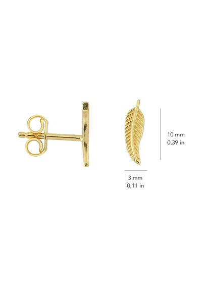 14 Ayar Altın Yaprak Küpe 0,84 Gr-5155