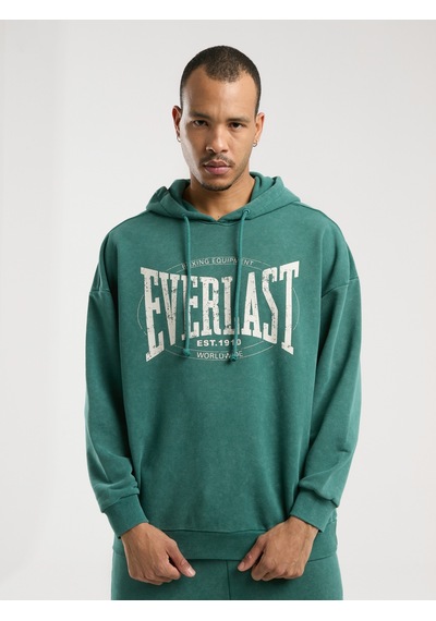 Everlast Authentic Boxing Oversize Koyu Yeşil Erkek Kapüşonlu Sweatshirt Koyu Yeşil