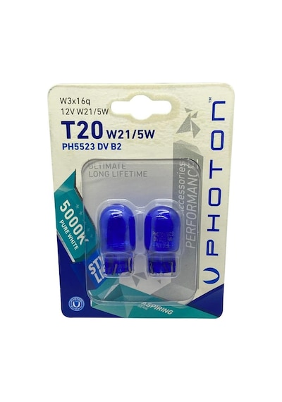 Photon 12v 1016 Ampul Dipsiz T20 21/5w Beyaz 5000k 2 Ad