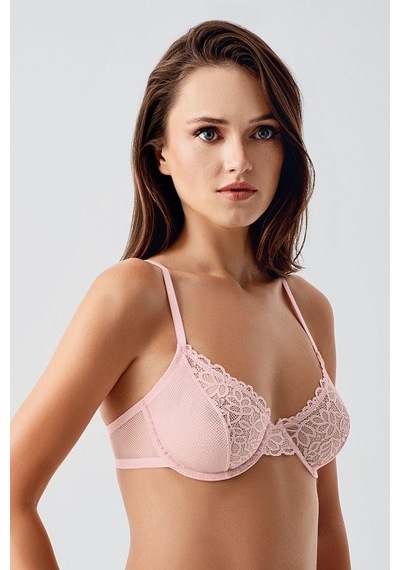 New Bra 34-8410 Telli Desteksiz Sütyen Pudra