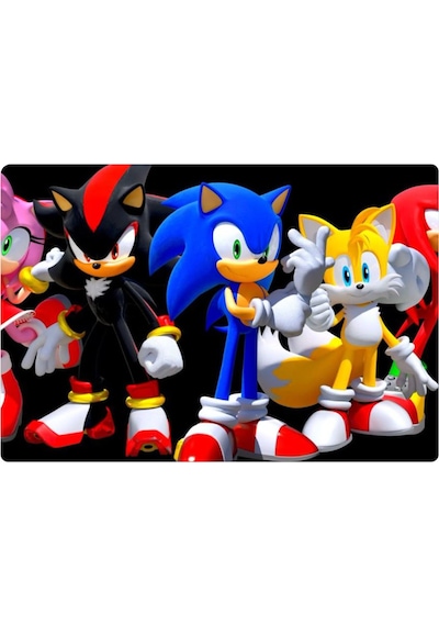 Sonic Dikdörtgen Pasta Yenilebilir Resim Baskı 28 19 Cm