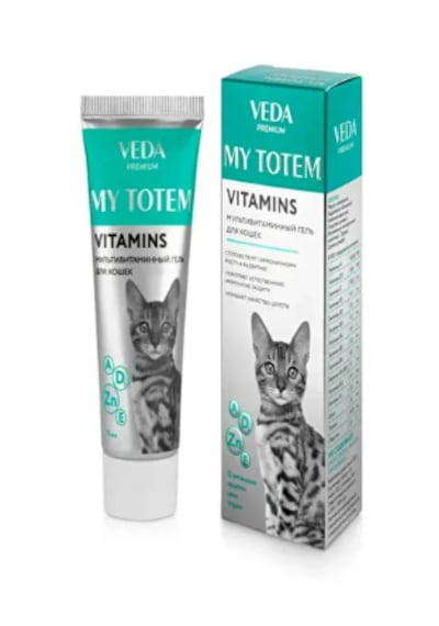 Veda My Totem Vitamins Jel Kedi Multivitamin Ve Bağışıklık Destek Macunu 75 Ml