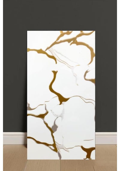 30x60cm Elit Gold Mermer Desen Yapışkanlı Banyo,tezgah Arası Kaplama Duvar Paneli Kağıdı Tx-077 Altın