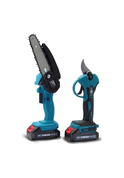 Hegi 26443 Çift Akülü Dal Budama Testeresi + Makası Set