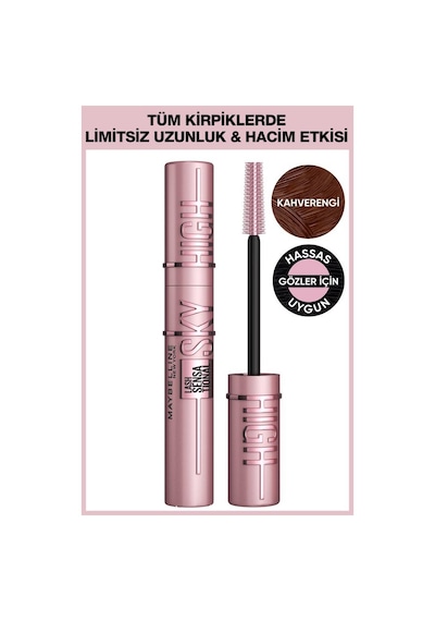 Maybelline New York Lash Sensational Sky High Maskara Brown + Lasting Drama Liner Göz Kalemi Brown Sugar